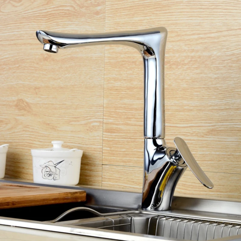 Смеситель кухонный с одной ручкой кран на раковину крепление раковину|Смесители