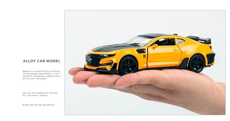 Chevrolet Camaro 1:32 литая под давлением модель автомобиля звуковой светильник оттягивающийся для детей подарки на день рождения Коллекция Hot Weels