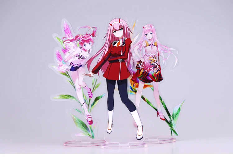 Darling в FranXX ноль два прозрачных фигурка на акриловой подставке настольное