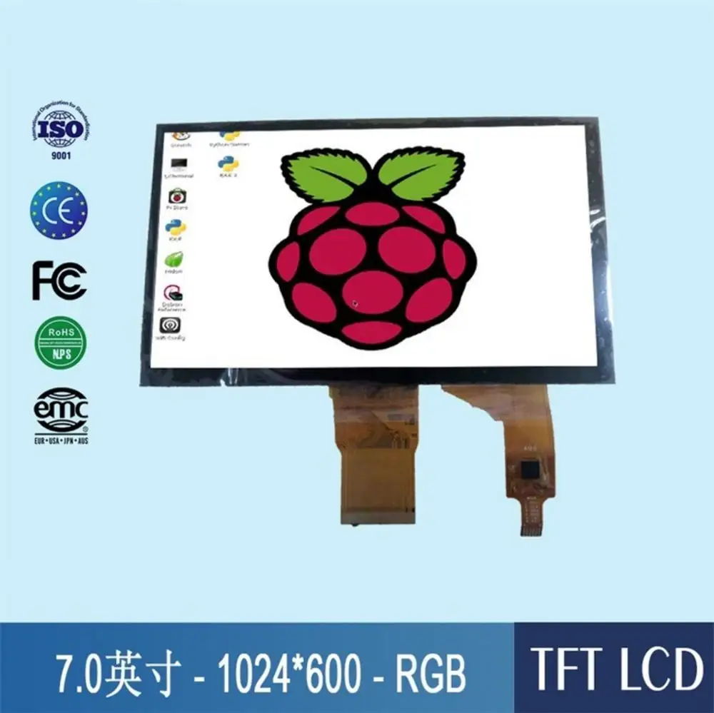 Dawupine 7 дюймов TFT ёмкостный Тач ips ЖК дисплей 1024 * 600RGB дисплей|Дисплеи| |