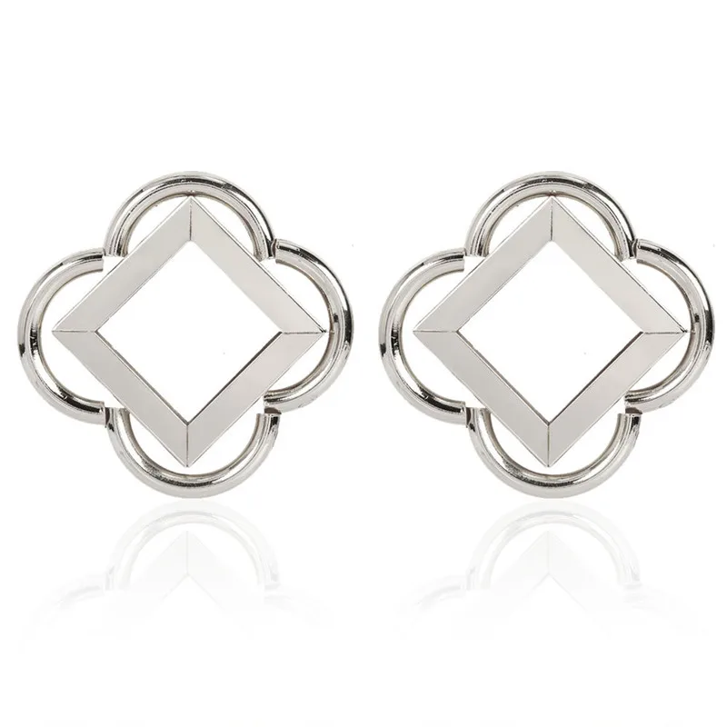 

Fashionable geometric stud earrings, simple retro cold wind metal earrings 2021 modern women's jewelry