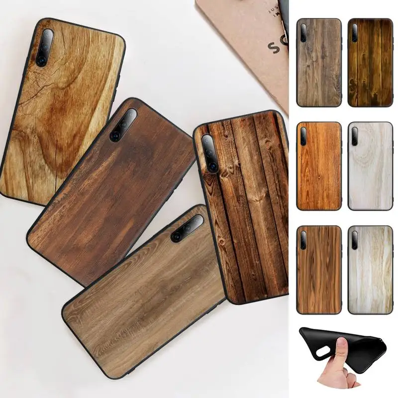

Texture Wood Black Matte Mobile Phone Cover For Honor 7A Pro 7C 10i 8A 8X 8S 8 9 10 20 Lite Case