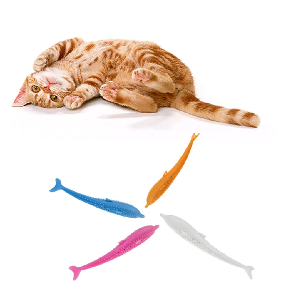 Мягкая силиконовая мята рыба кошка игрушка для домашнего питомца грызунок с