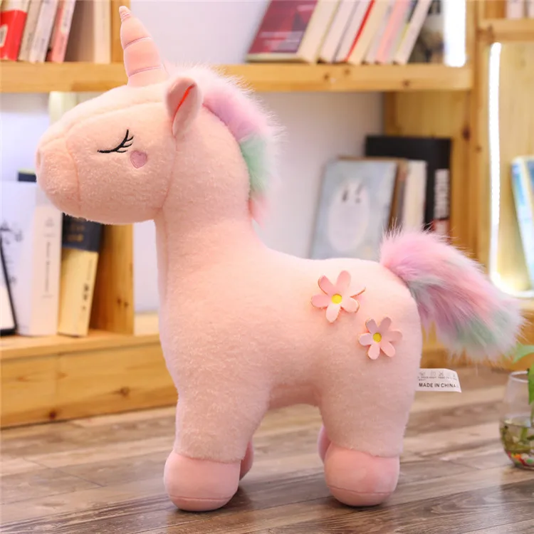 25-100 см, 3 вида стилей, огромные Kawaii Плюшевые игрушечные единороги, чучело, единорог, лошадка с куклой, мягкий милый домашний декор для детей, Подарочная подушка