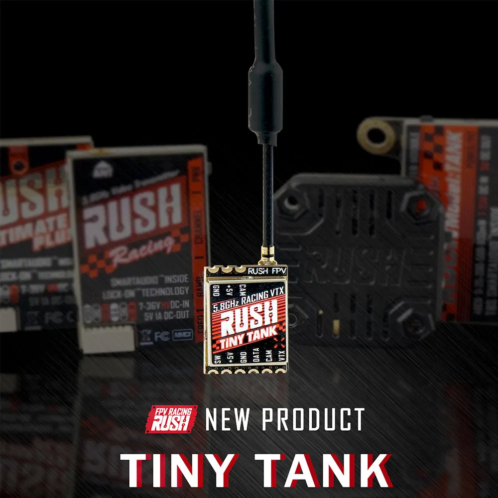 Крошечный резервуар RUSH VTX 48CH 350 мВт Передатчик 5 в Вход светодиодный светодиодной