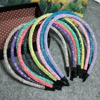 sparkling sequins headbands glitter party hairband personality hair accessories for women girls narrow bow hoop thin hair bands