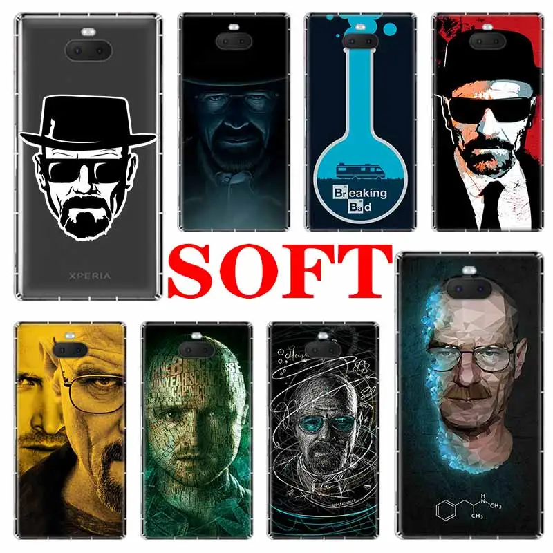 Мягкие чехлы для телефона Breaking Bad желтые черные Sony Xperia X XA XA1 XA2 XA3 XZ XZ1 XZ2 XZ3 XZ4 L1 L2 L3 Plus