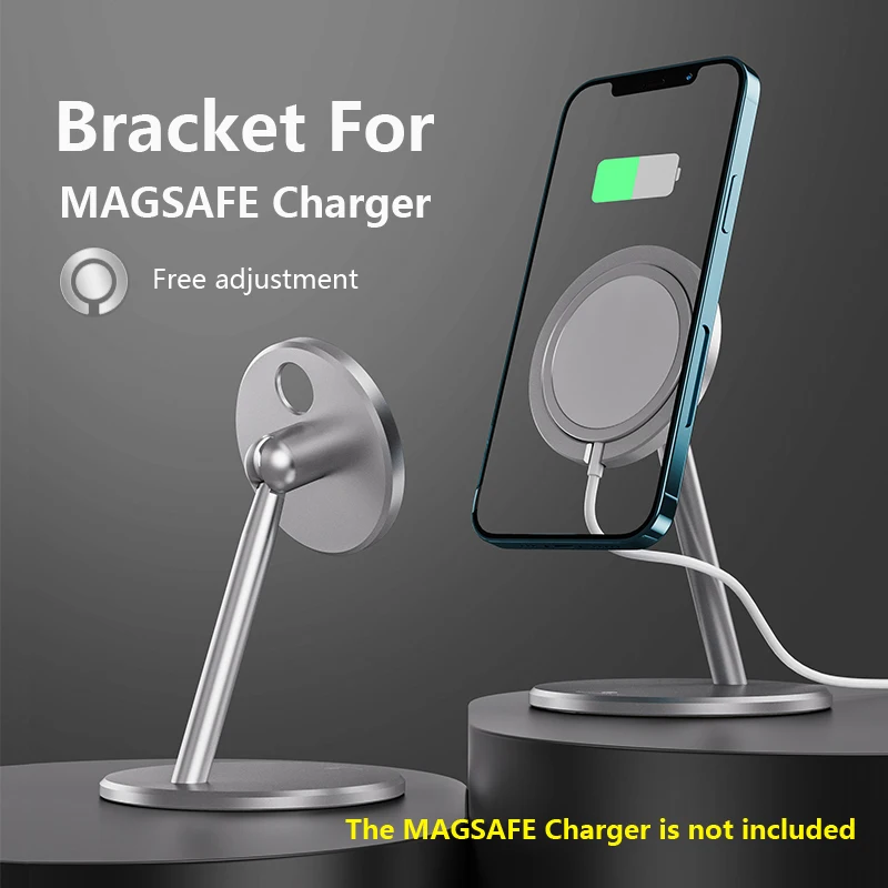 magsafe phone charger holder aluminium alloy bracket for iphone 12mini 12 pro max rotation magnetic wireless fast charging stand free global shipping