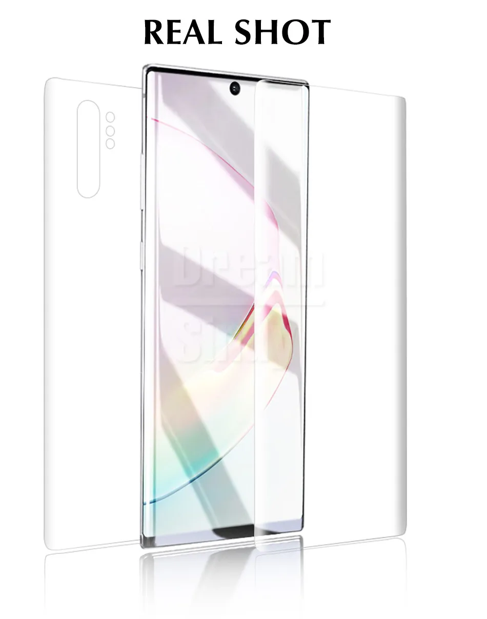 100D изогнутая Гидрогелевая пленка для samsung Galaxy Note 10 Pro S10 S8 S9 PLus S10E, Защитная пленка для переднего экрана