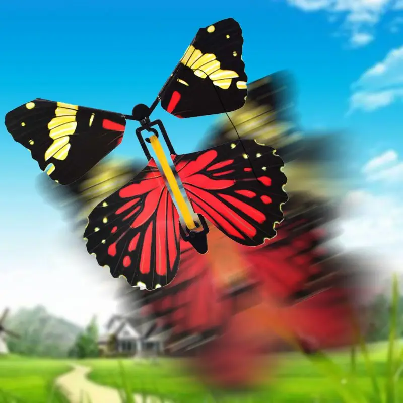 

10 PCS Flying in the Book Fairy Rubber Band Powered Wind Up Butterfly Toy Great Surprise Gift