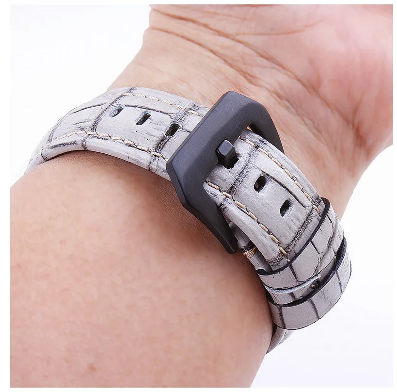 Новинка 1 шт. ремешок из натуральной коровьей кожи очень прочный для часов серый