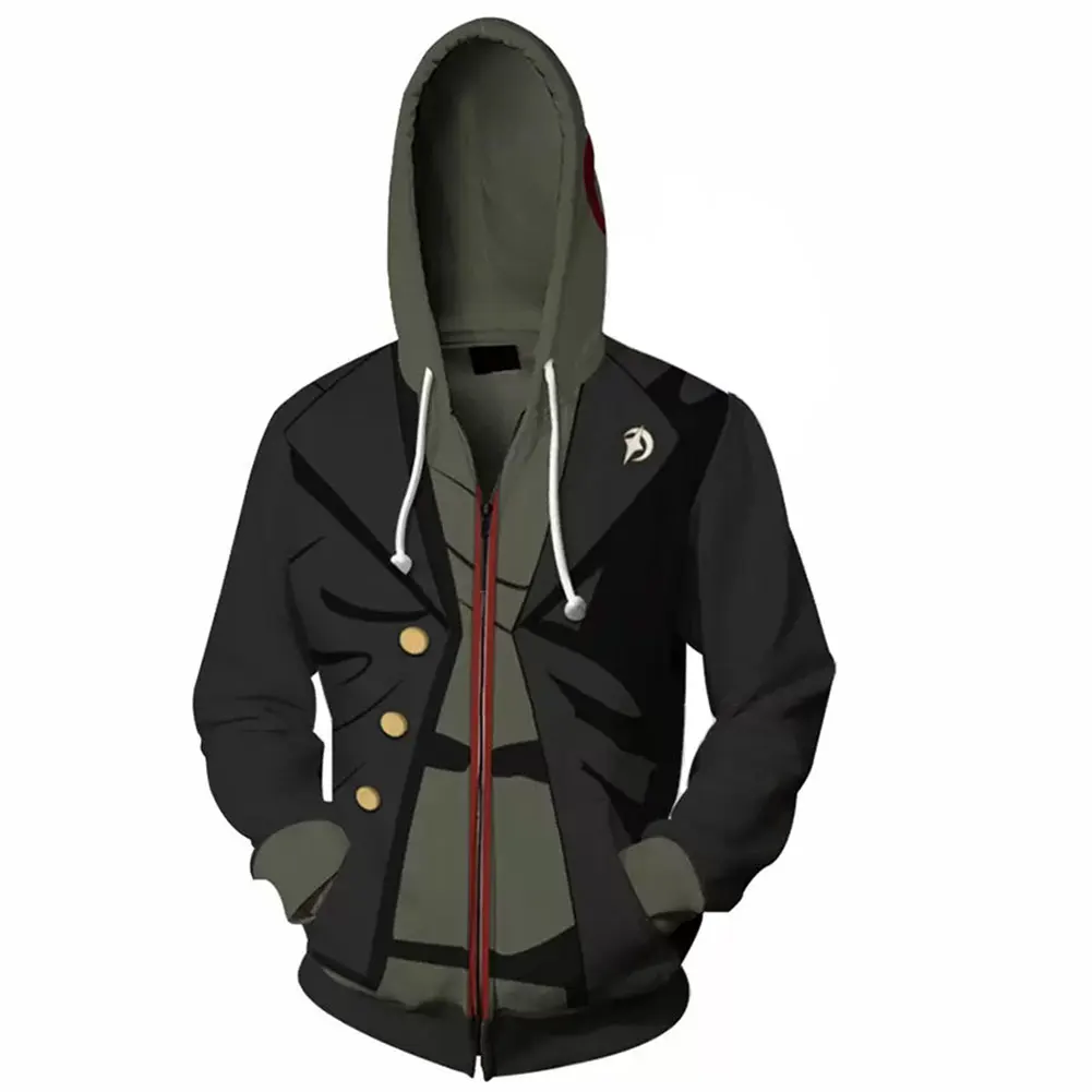Толстовка с капюшоном Danganronpa Naegi Makoto для косплея толстовка 3D принтом мужская и