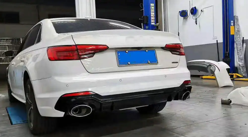 RS4 набор внешних комплектующих к автомобилю для Audi A4- переднего бампера и передней губы и переднего гриля/заднего бампера и заднего диффузора губ