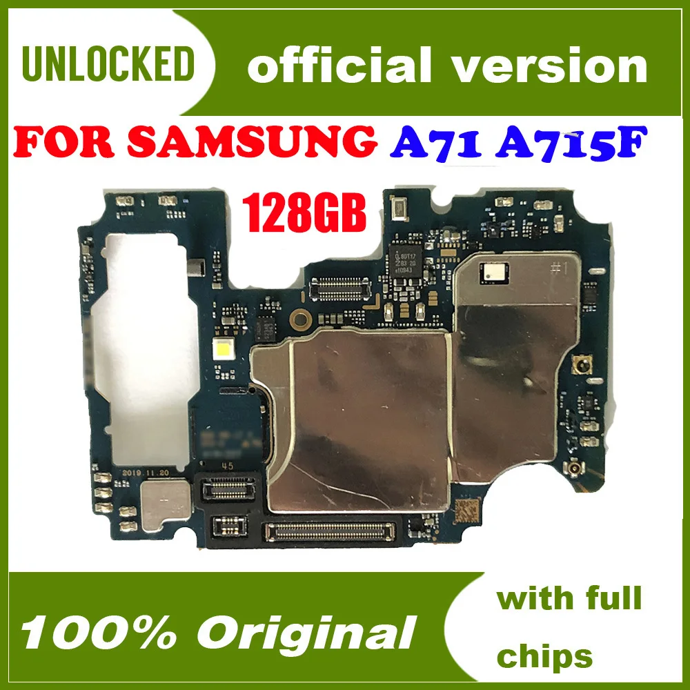 Материнская плата для Samsung A71 128 ГБ разблокированная SM A715F|Антенны мобильных