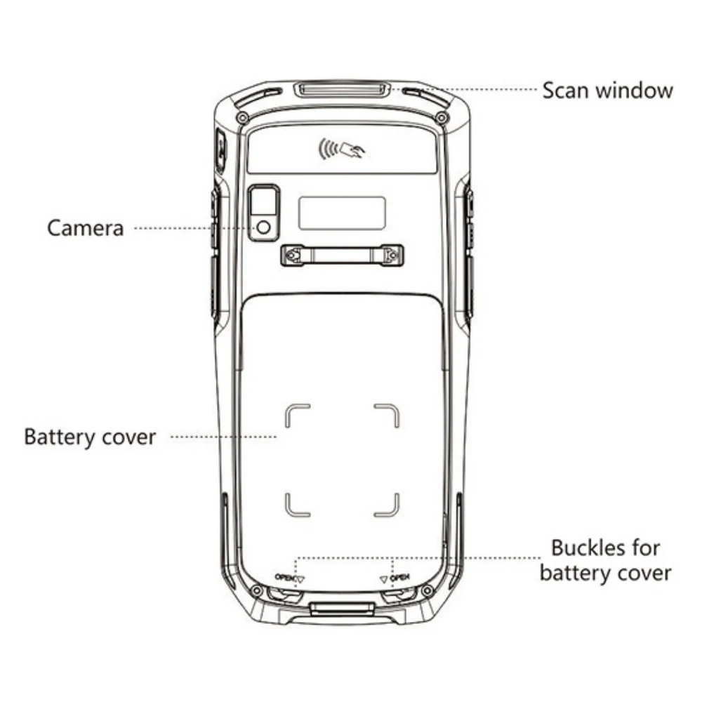 Сканер штрих кода 2D QR 5 0 дюйма NFC Wi Fi PDA Android 7 дюймовый беспроводной портативный