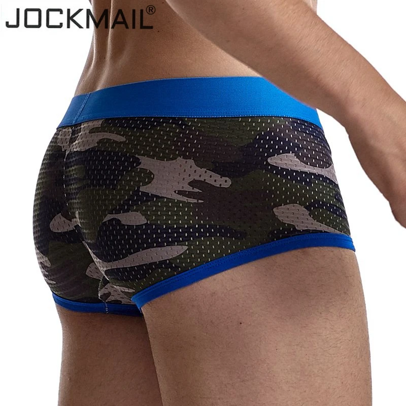 Трусы боксеры JOCKMAIL мужские камуфляжные модное нижнее белье шорты с мешочком
