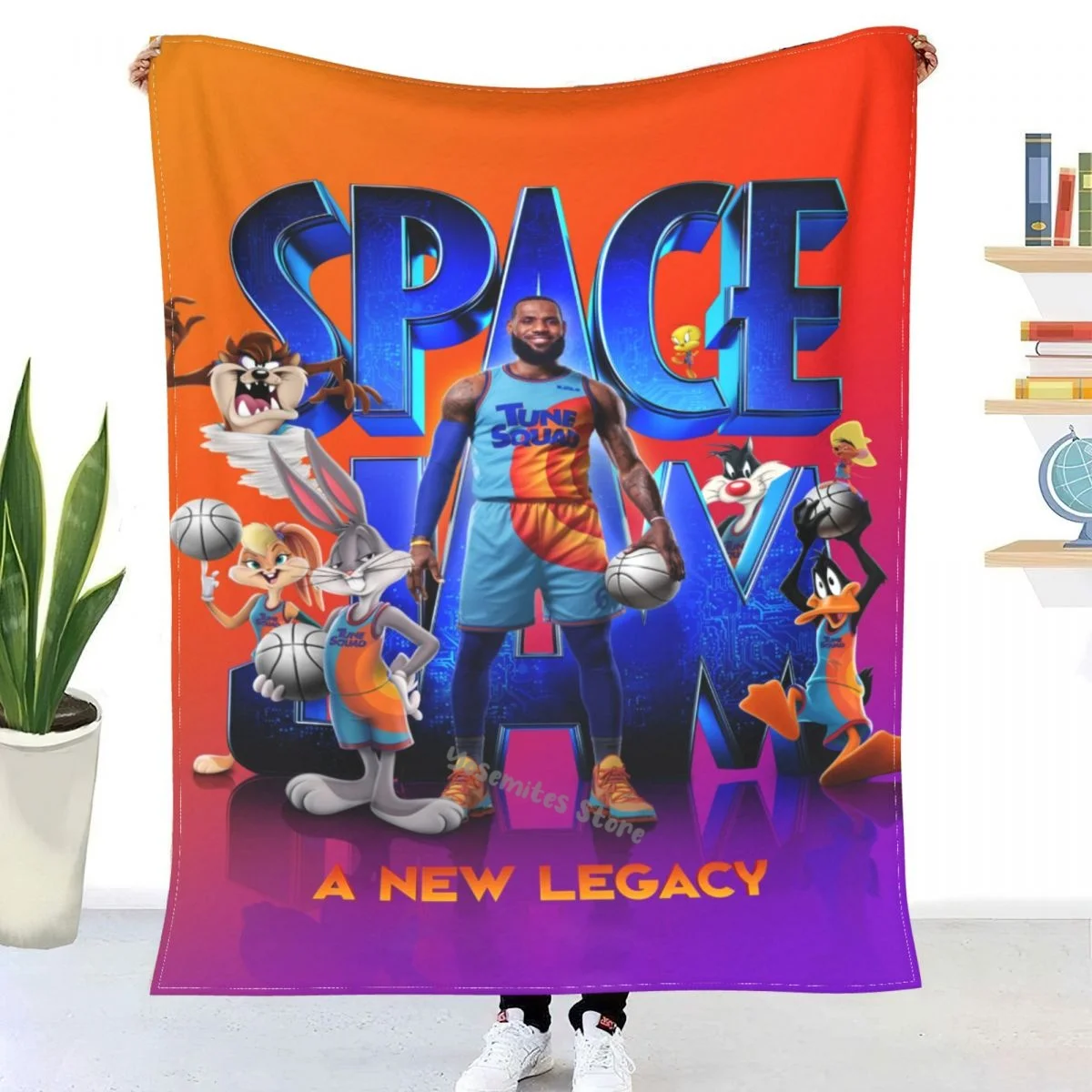 Космический Джем. Плед одеяло шерпа постельное белье мягкое | Дом и сад