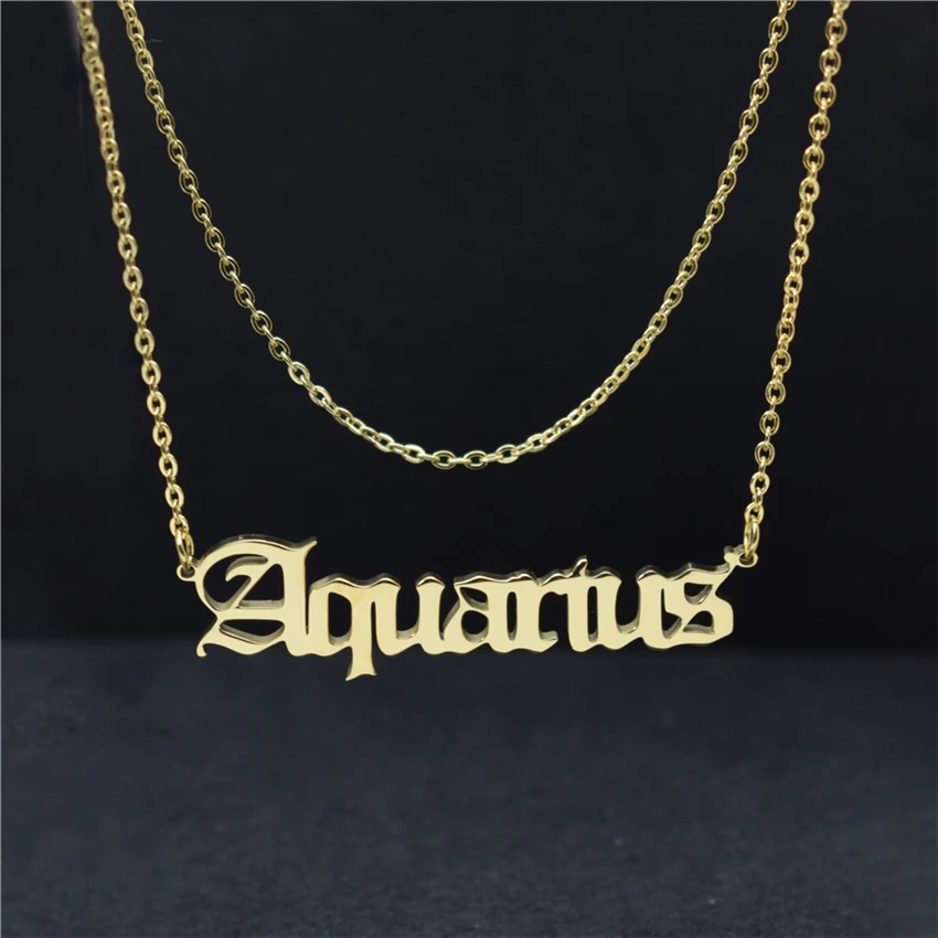 Астрологическое зодиака женщ ожерелье &quotВОДОЛЕЙ&quot сценарий Bijoux Femme (украшения