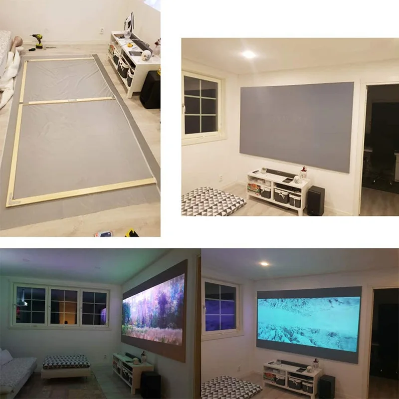 

Projection Folding Soft Screen Portable 60 72 84 100 120 130 Inches Home Outdoor KTV 3D HD Projection Screen 60