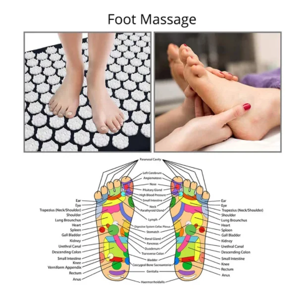 

65*40cm Acupressure Mat Mat for fitness Massage Mat Pillow Set for Neck tapis de sport Yoga mata with Needle Cushion mata