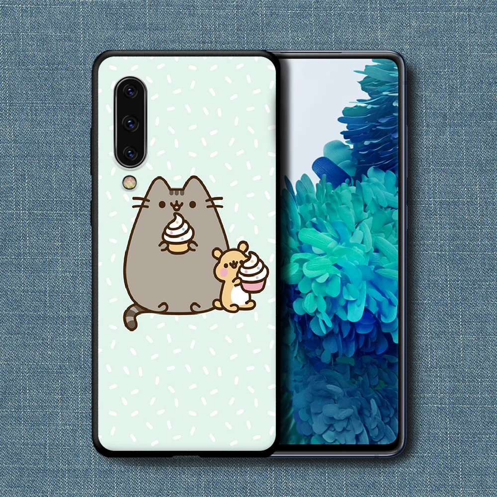 

Pusheen Cartoon Cute Cat Phone Case For Samsung Galaxy A 3 5 7 8 10 20 20E 21S 30 30S 40 50 51 70 71 black Coque 3D Funda