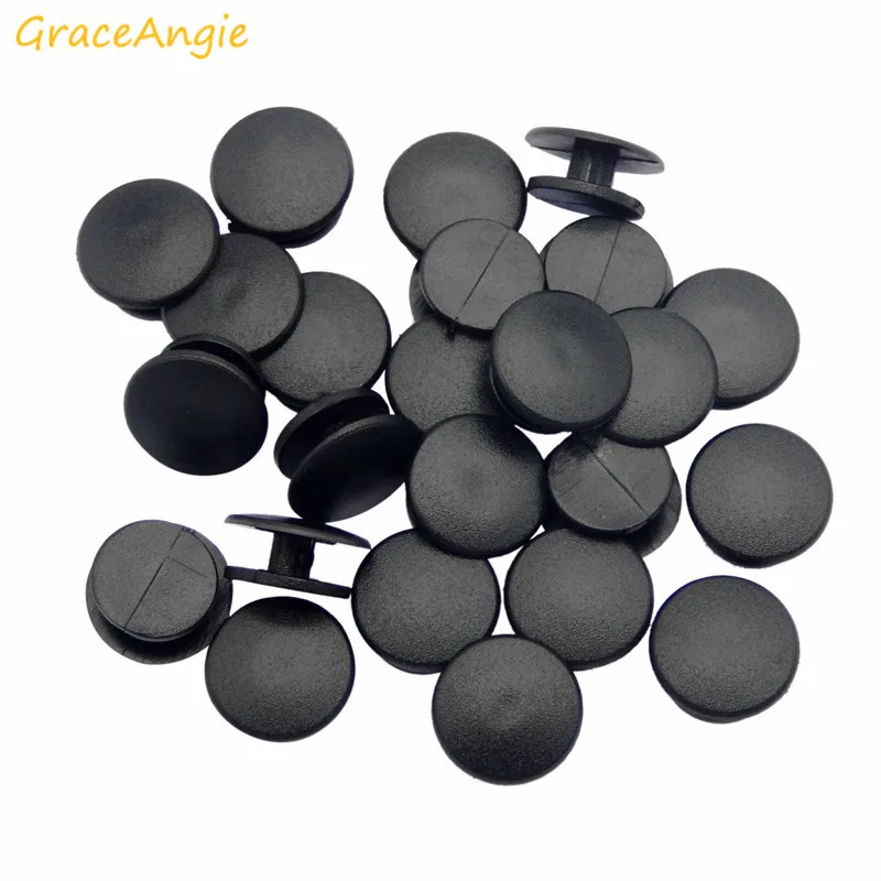 

50pcs Wholeslae Plastic Buttons Black Ornaments For DIY Shoes Charms Kids Summer Accessories Lightweight Buckles Black Buckle