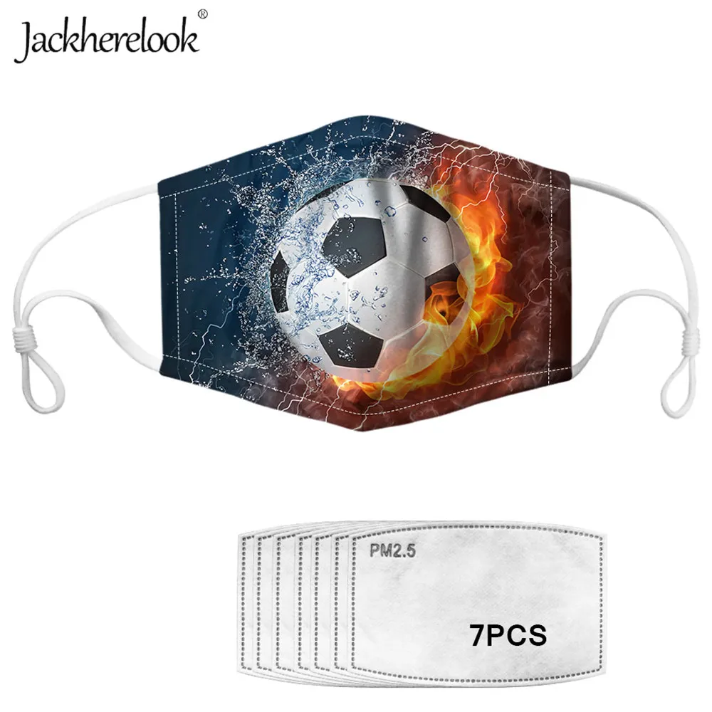 Jackhereluk Детские маски Регулируемая Мужская маска для лица рта огненный и лед