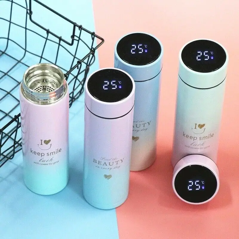 

500ML Hot Thermos Vacuum Flasks Temperature Display Stainless Steel Water Bottle Travel Coffee Mug Tea Milk Mug Thermo cup