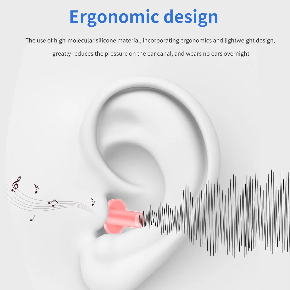 TISHRIC мягкие силиконовые затычки для ушей из пены с защитой от шума плавания и