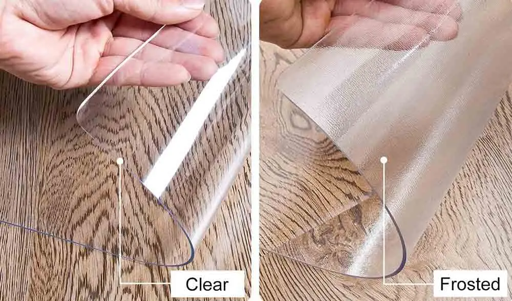 Пользовательский толщиной 1 мм матовый прямоугольный прозрачный ПВХ чехол для