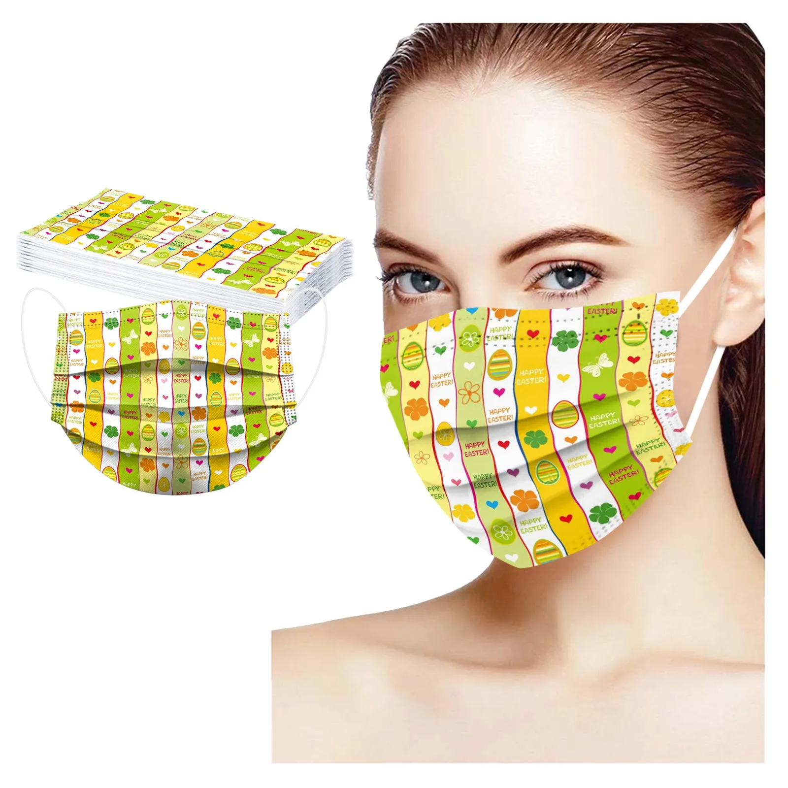 50PCS Adult Fashion Disposable Non-Woven Fabric Mask Facial 3 Layers Personal Face Mouth Masks Masque Mascarilla | Красота и здоровье