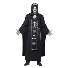 Halloween Adult Unisex Wizard Witch Costume Gothic Man Monk Priest Cosplay Robes Carnival Party Magi
