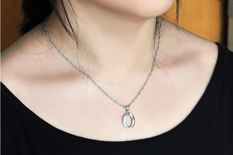

925 Sterling silver pendants.Necklace pendants.Fashion women accessories. Single pendants,letter O shape.egg pendants.
