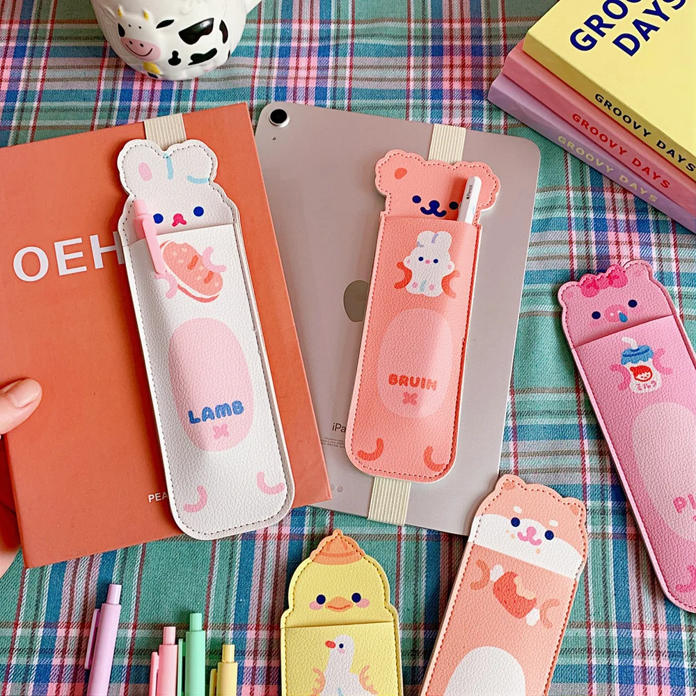 

Portable Pencil Case Korean Simplicity Cute Cartoon Students Creative Stationery Bags Students Supplies Pen Storage