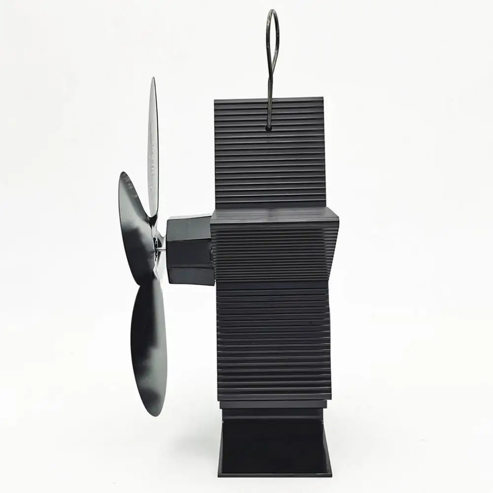 

Wood Burning Fireplace Portable Five-Pointed Star Shape Blower Home Thermal Power Cooker Fan Efficient Heat Distribution