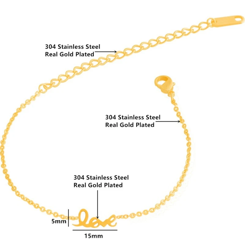 Браслеты дружбы из розового золота с сердцем для женщин ювелирные изделия