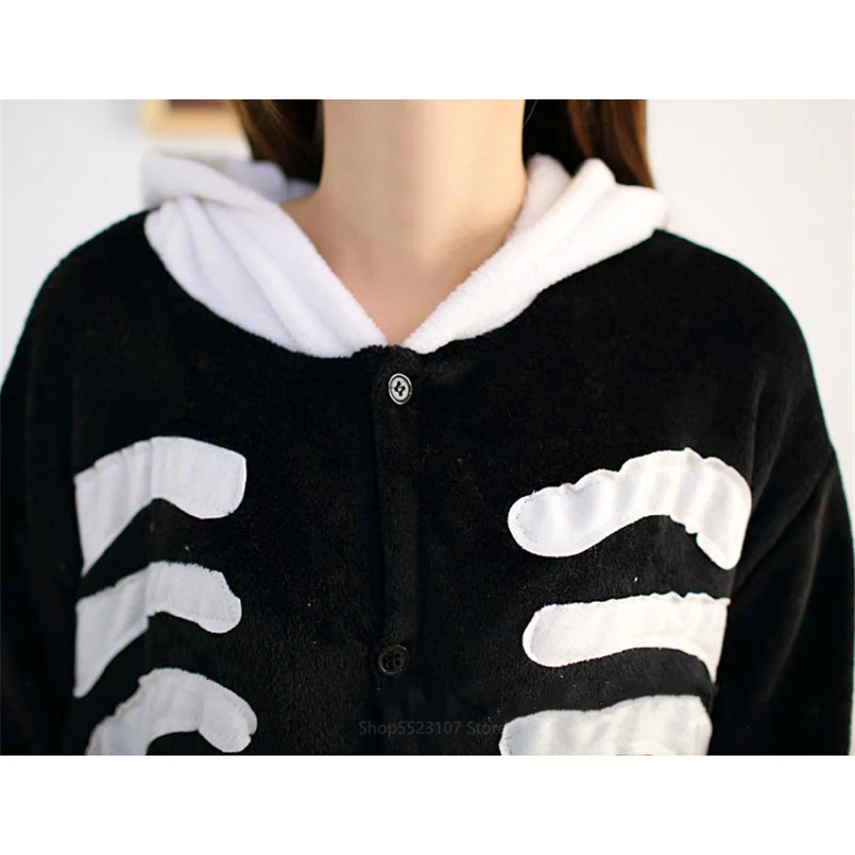 Карнавальный комбинезон для взрослых на Хэллоуин женская одежда сна со скелетом