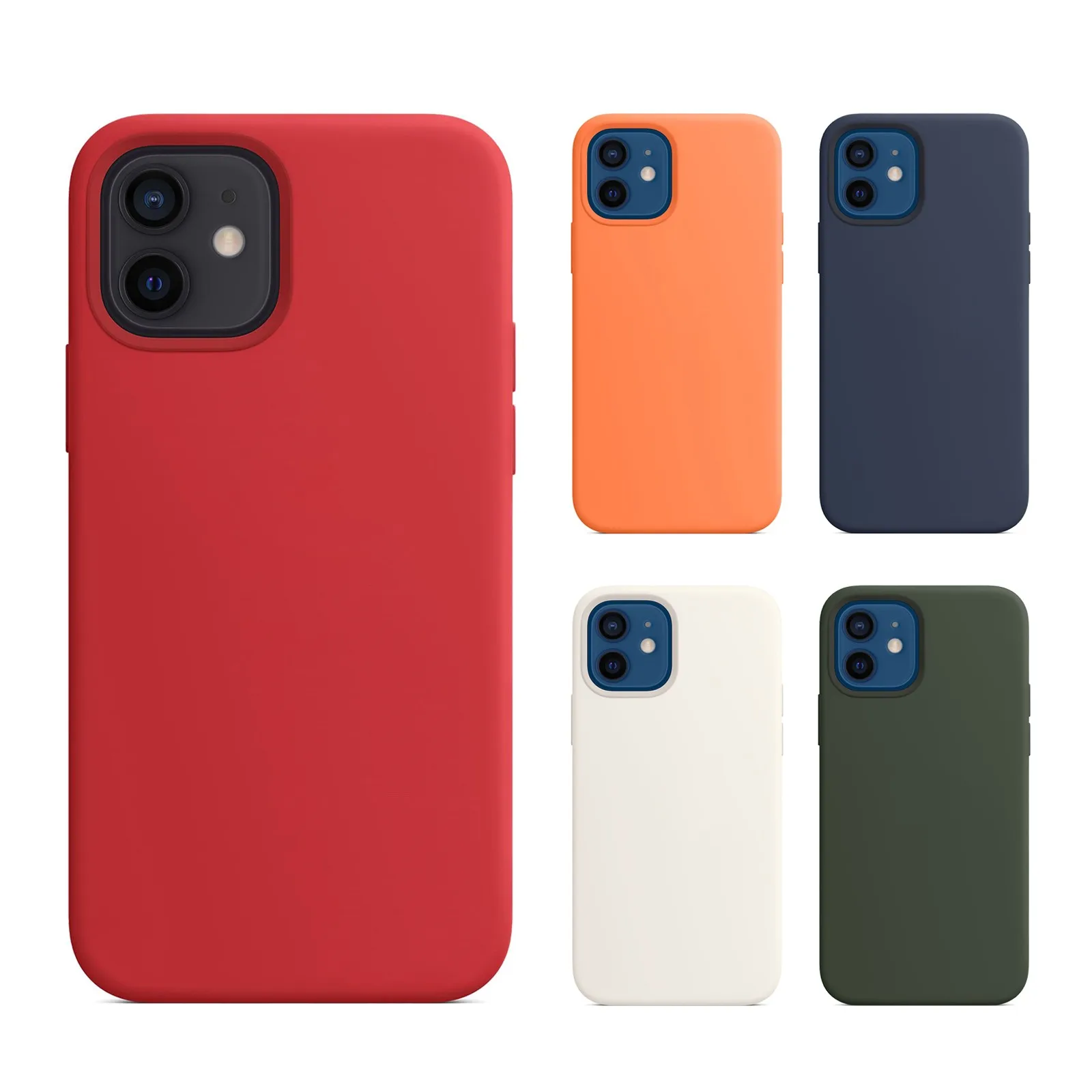 

For Iphone12/Iphone13pro/Mini /Pro Matte Soft Liquid Silicone Magnetic Animation Phone Case