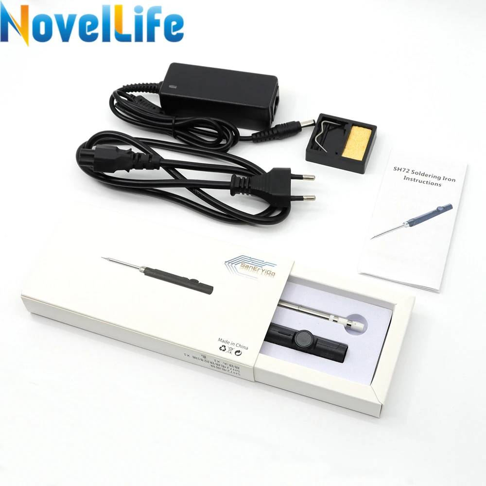 Электрический мини паяльник SH72 Портативная паяльная станция с регулируемой
