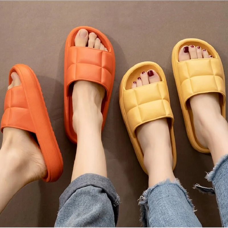

Fashion Women Summer Slippers Slide Sandals Beach Slides High Heels Shower Slippers Soft Sole Women Men Ladies Bathroom Shoes
