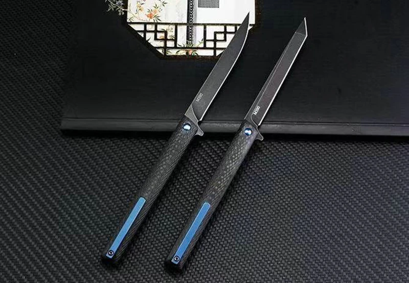 Esiwo EDC Складной нож m390 титановый из углеродного волокна Флиппер Карманный для кемпинга спасательные тактические ручки ножи спасательный подарок инструменты для выживания
