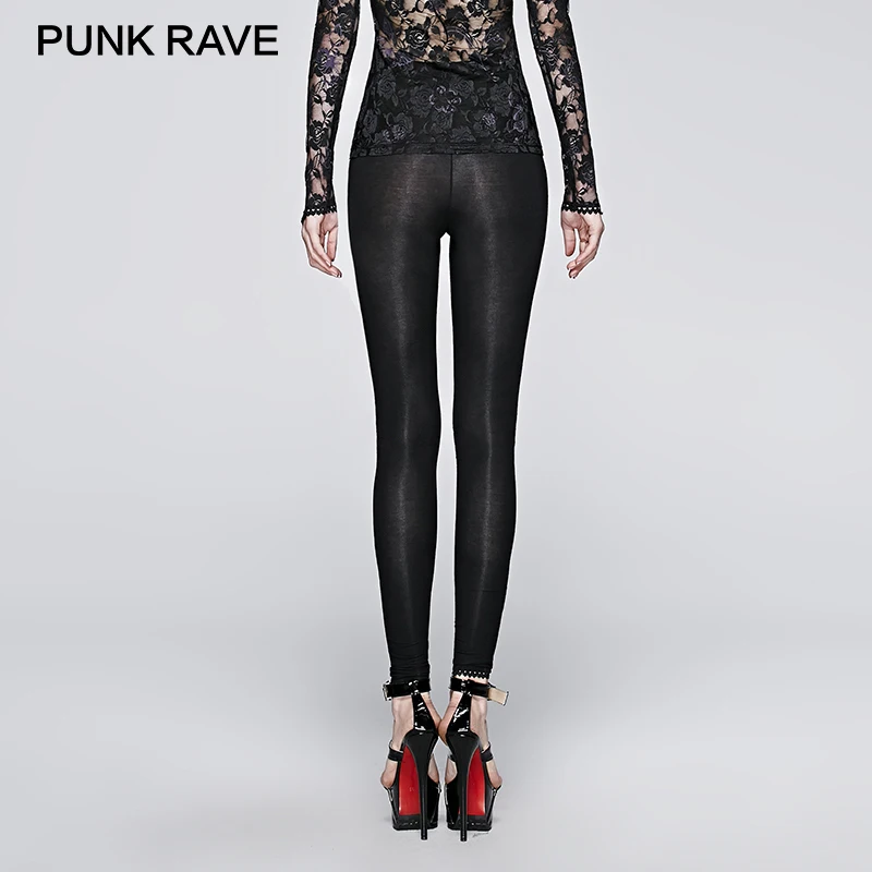 Женские шаровары в стиле панк черные легинсы с тиснением виде Розы|black leggings|legging