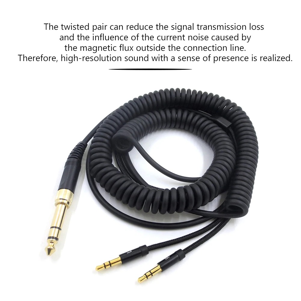 Wired Earphone Audio Cable for Denon AH-D7100/D9200/HIFIMAN Sundara Ananda HiFi Wire Headset Headphone Spring Cord | Электроника