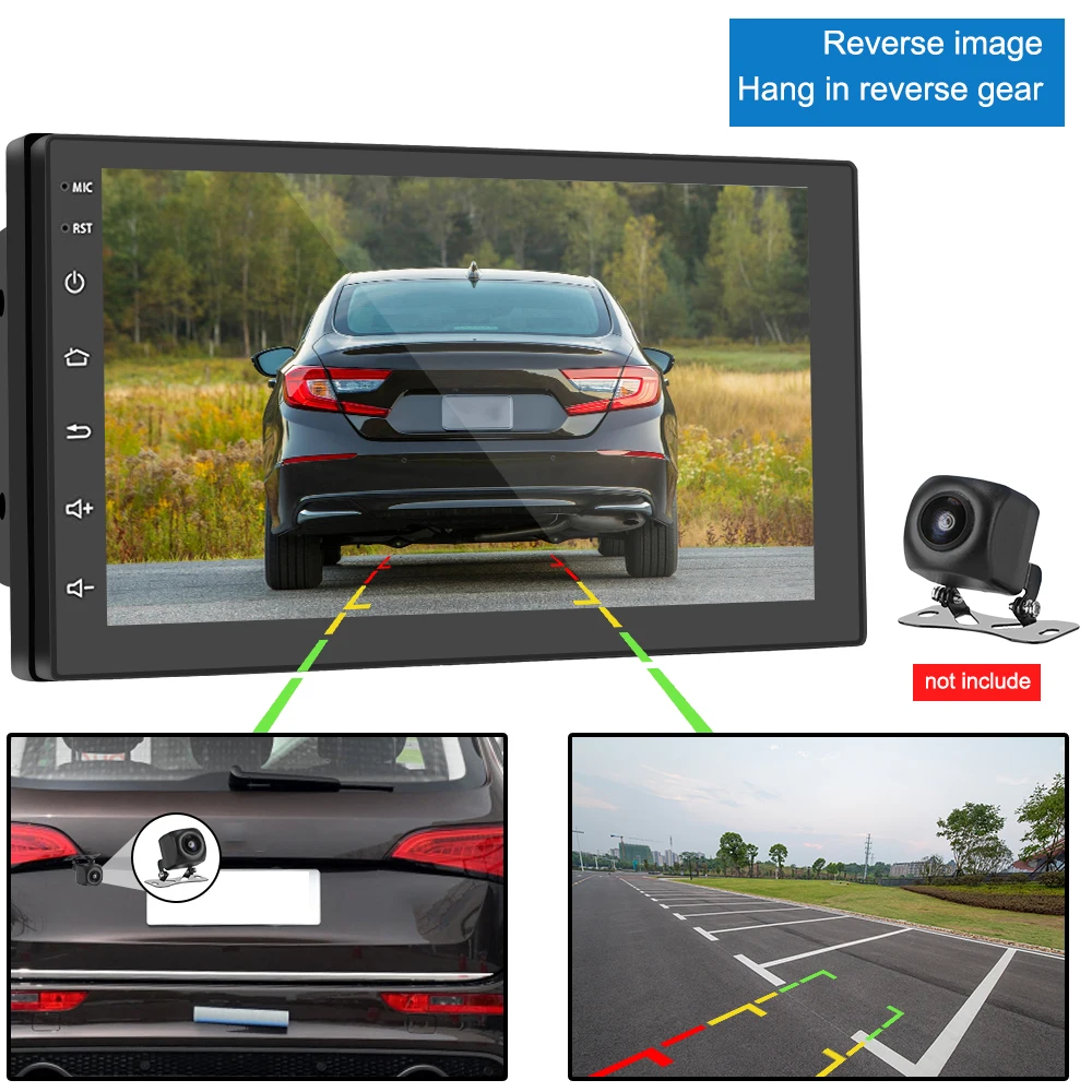 

WIFI Touch Screen Car DVD Player MP5 Radio Audio Rear View Video GPS Navigation Bluetooth 7" 2Din Android 9.1 Auto Accessories
