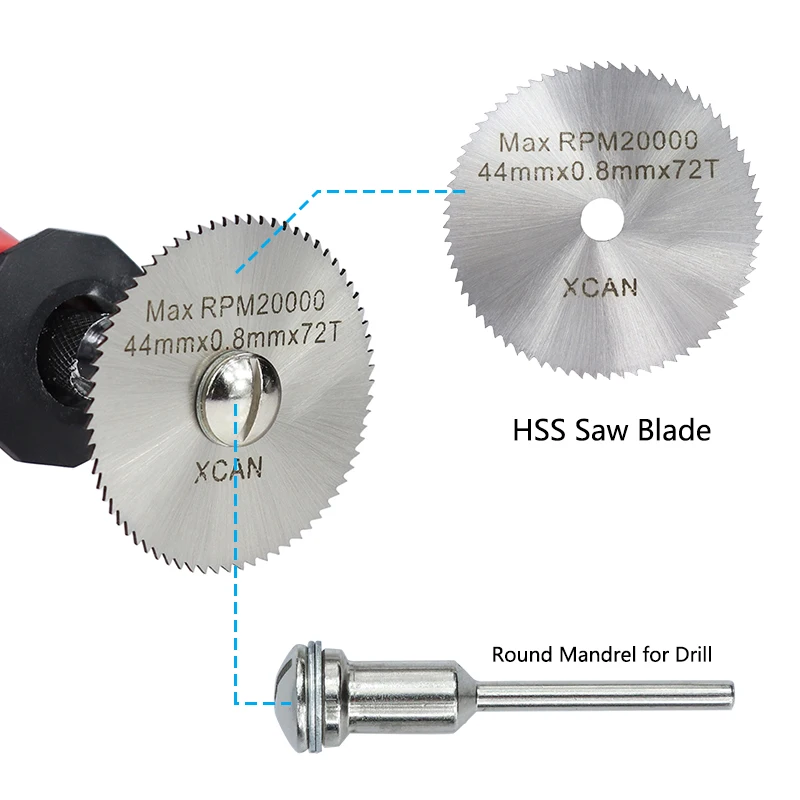 

XCAN Mini Cutting Disc Kit HSS Saw Blade,Diamond Saw Blade,Resin Cut off Wheel for Dremel Rotary Tool Circular Cutting Saw Blade