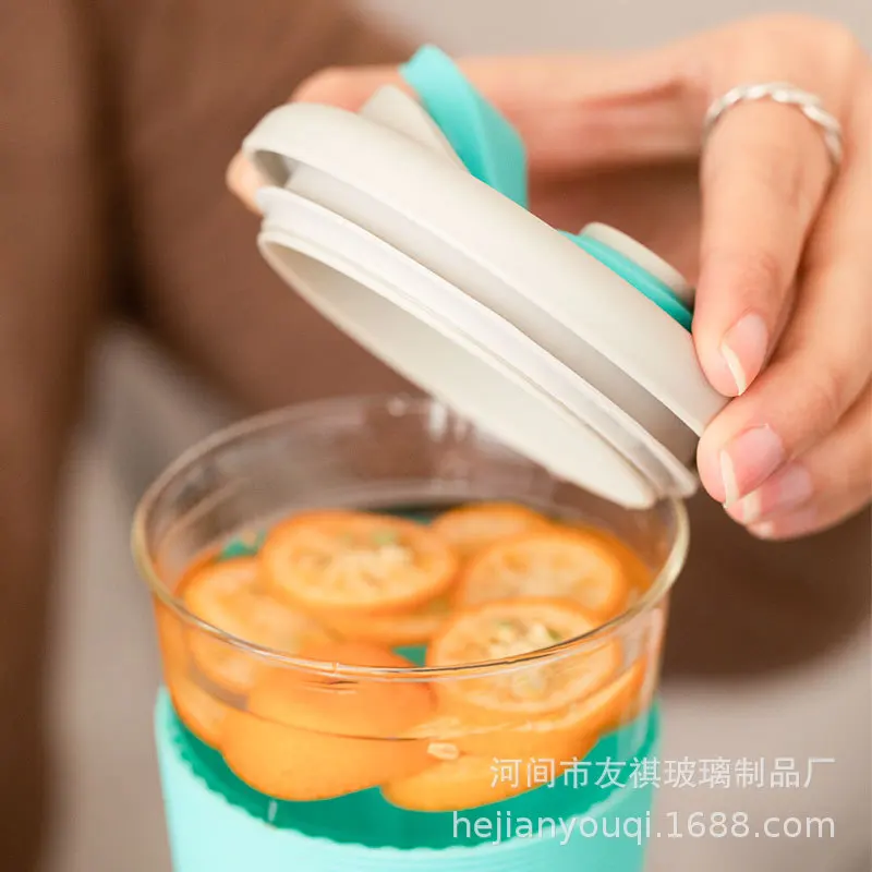 Современная модная кофейная кружка 300 мл силиконовое стекло против ожогов с