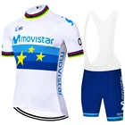 2022 команда Movistar Велоспорт Джерси 12D велосипедные шорты MTB Ropa Ciclismo мужская велосипедная форма с коротким рукавом 2021