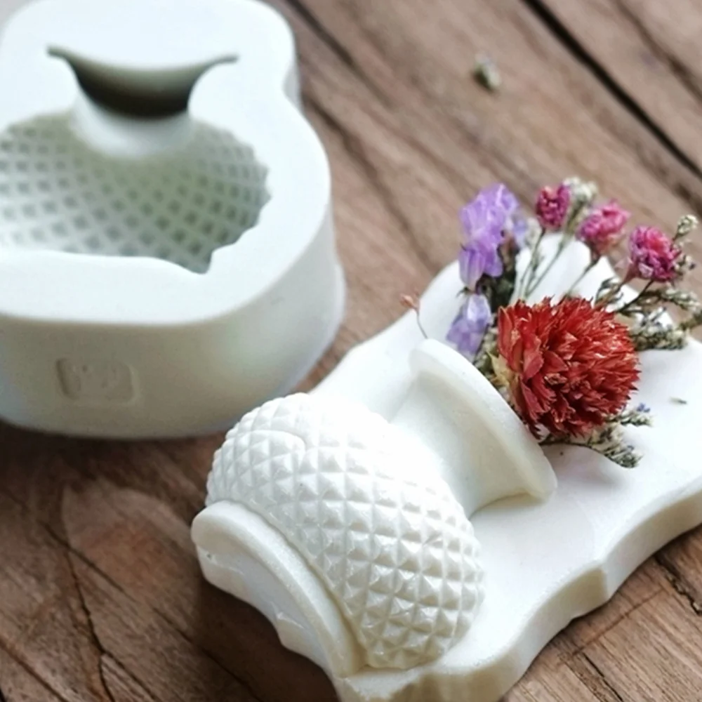 В форме цветочной вазы 3D силиконовые формы ваза Fondant Mold инструмент для