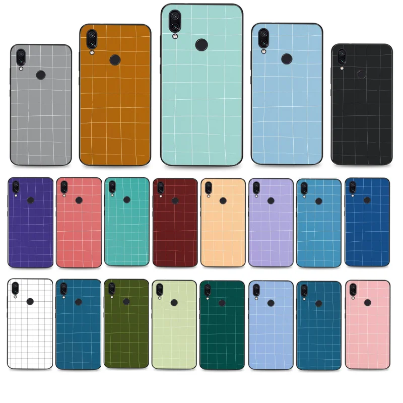 

Square Tile Texture Phone Cases For Xiaomi Redmi Note10 Pro Note8 Pro 8T Note9 9S Redmi8 8A Note7 Pro 9C X3
