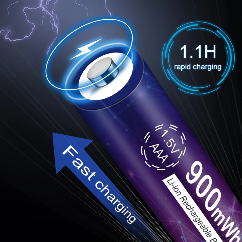PALO 1 5 v aaa литий ионная аккумуляторная батарея 900mWh AAA + Usb зарядное устройство для